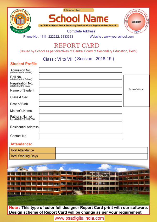 cbse report card 2018-19